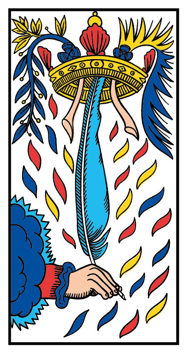 Tarot de Sète, Ace of Tielles by Julien Labat